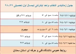 جدول زمانبندی انتخاب واحد ترم 981  2