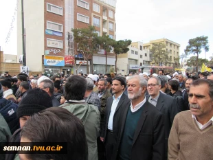 حضور دانشگاهیان دانشگاه فنی و حرفه ای استان سمنان در آیین تشییع باشکوه پیکر پاک شهید مدافع حرم گردان فاطمیون قدرت الله موسوی 3