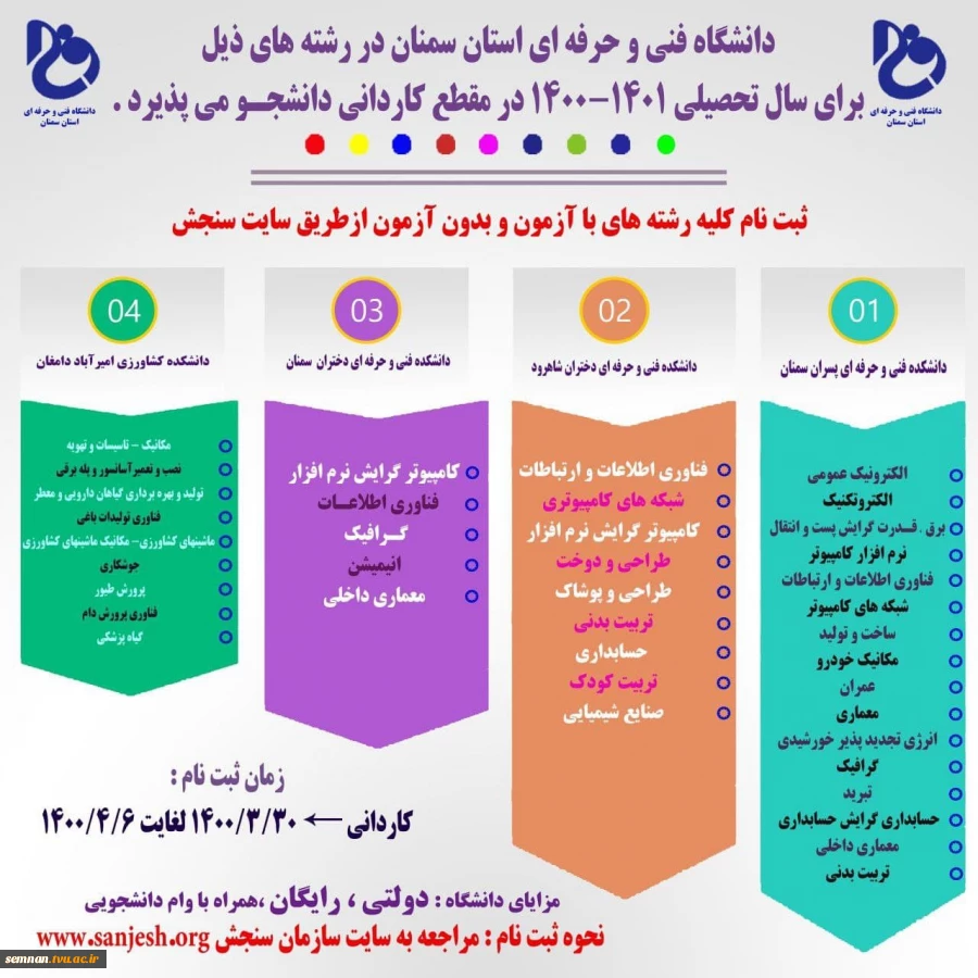 ✅ ثبت نام  مقطع کاردانی دانشگاه فنی و حرفه ای آغاز شد. 2