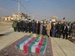 اقامه نماز بر پیکر 5 شهید گمنام در سمنان 2