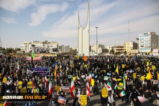 حضور دانشگاهیان دانشگاه فنی و حرفه ای استان سمنان در مراسم بزرگداشت سالروز ۹ دی 3