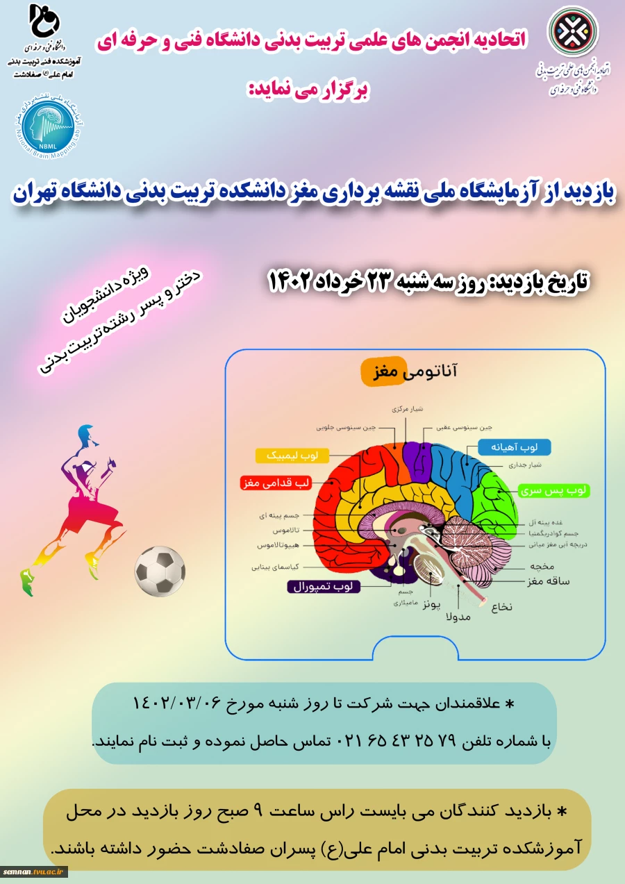 بازدید از آزمایشگاه ملی نقشه برداری مغز - ویژه دانشجویان دختر و پسر رشته تربیت بدنی 2