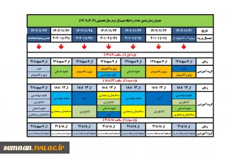 ❇️ جدول زمانبندی حذف و اضافه نیمسال دوم 022