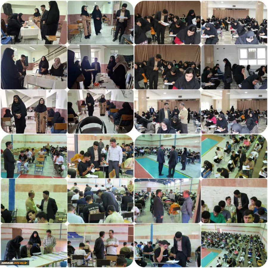 بازدید نماینده نظارت، ارزیابی و تضمین کیفیت دانشگاه ملی مهارت از فرآیند آزمون‌های پایان‌ترم استان سمنان 2